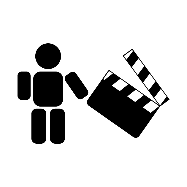 Pictogram holding a movie clapperboard by SooperYela