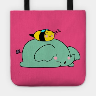 Sleepy Bee and Elephant Tote