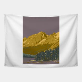 String Lake in Grand Teton National Park Wyoming USA WPA Art Poster Tapestry