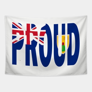 Turks and Caicos Flag Designed in The Word Proud - Soca Mode Tapestry