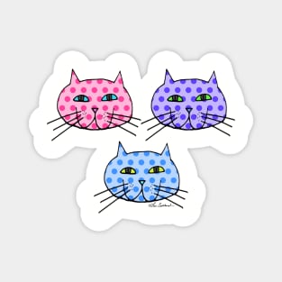 Polka Dot Cats Magnet