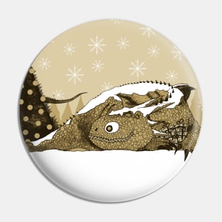 Dragon in the snow Pin