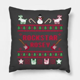 Rockstar Rosey - Holiday Pillow