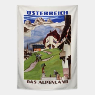 Österreich das Alpenland Vintage Poster 1933 Tapestry