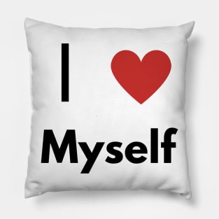 I Love myself, Funny T-shirt. Self-absorbed, edgy fashion. Pillow