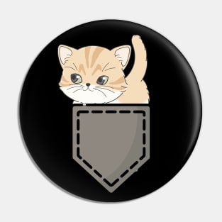 Cute kitten Cat in pocket | I love cats Pin