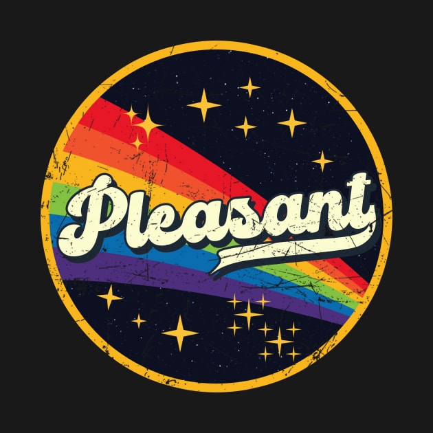 Pleasant // Rainbow In Space Vintage Grunge-Style by LMW Art