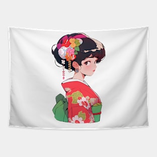 The Cute Geisha Tapestry