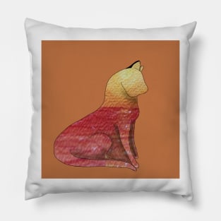 Ocean sunrise pretty kitty Pillow