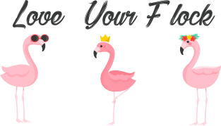 Flamingo, Summer, Love your Flock, Summer Tee, gift for Friend, Bridemaid Gift, Bachelorette, Beach Shirts Magnet