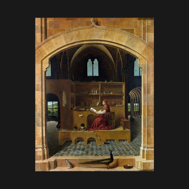 St Jerome in His Study by Antonello da Messina by Classic Art Stall