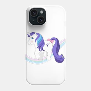 White unicorn with purple hair Phone Case