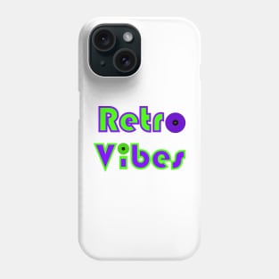 Music Retro Vibes Blue Green Text Phone Case