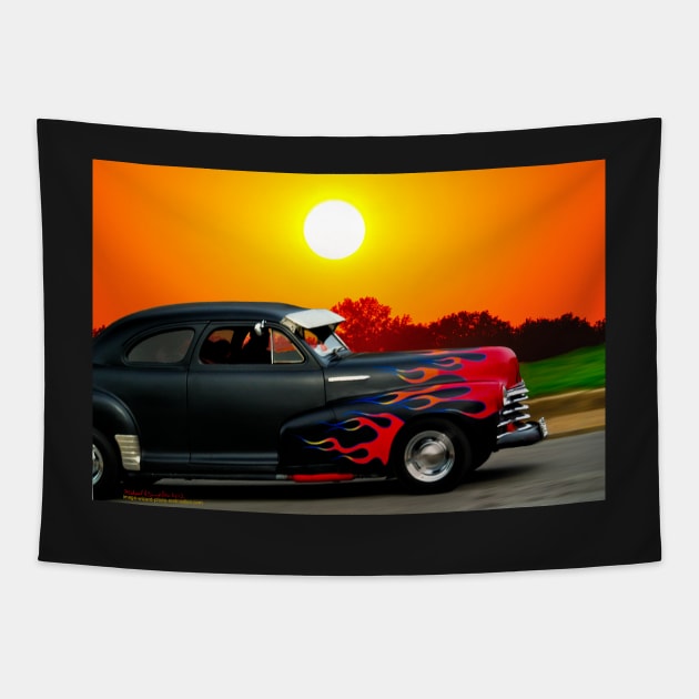 Sunset Ride Tapestry by michaelasamples