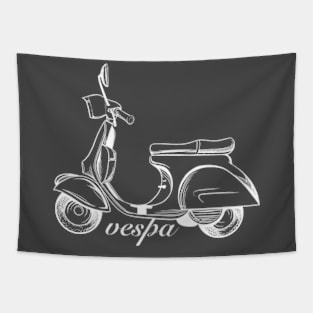 Vespa line art unique design Tapestry