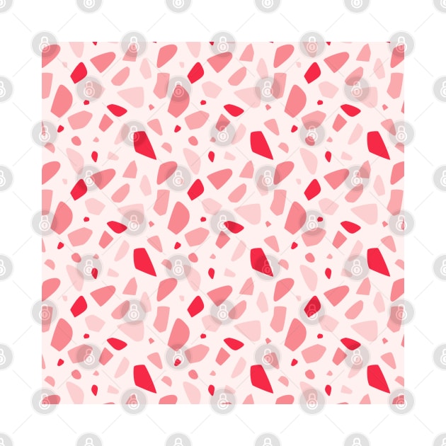 Pink and Red Terrazzo Pattern by thesnowwhyte