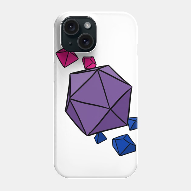 Bi Pride Colors Dice Phone Case by Blizardstar