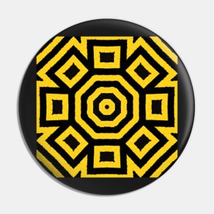 HIGHLY Visible Yellow and Black Line Kaleidoscope pattern (Seamless) 26 Pin