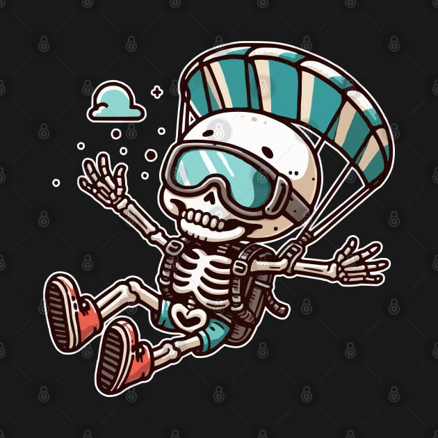 Funny skeleton Skydiving by fikriamrullah