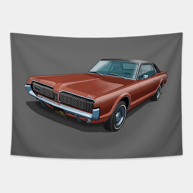 1967 Mercury Cougar in burgundy Tapestry by candcretro