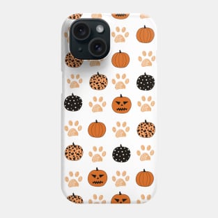 Pumpkins and paws Phone Case