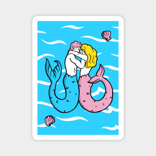 Hand Drawn Mermaid Love Magnet