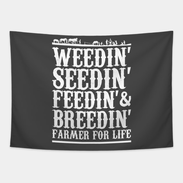 Farmer for life shirt. Farmer shit Tapestry by SweetPeaTees