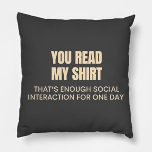 funny tee Pillow