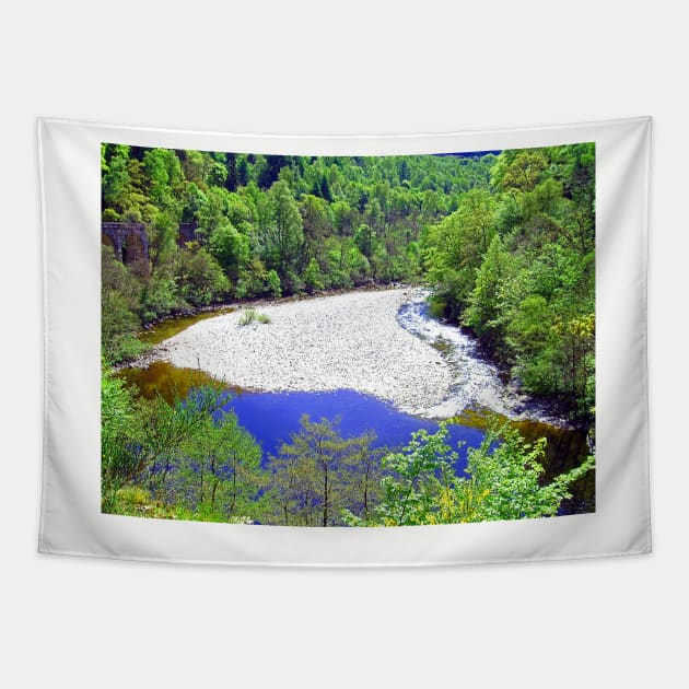 The River Garry at Killiecrankie Tapestry by tomg