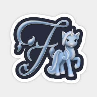 Monogram F Custom Unicorn Magnet