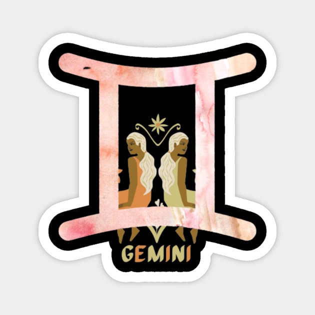 Gemini zodiac Magnet by Lindesign77 