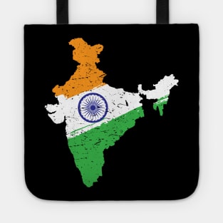 Map of India in Tricolor with Ashoka Chakra Desi Indian Tote