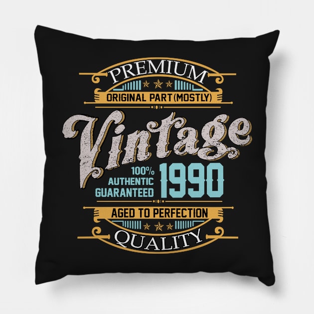 Premium Quality original part (mostly) vintage 1990 Pillow by TEEPHILIC