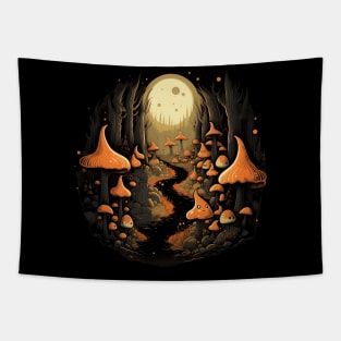 Enchanted Mushroom Forest Tapestry