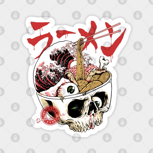 Scary Ramen Magnet by quilimo