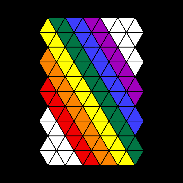 Pride triangular grid rainbow colors gift by Monstershirts