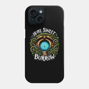 Home Sweet Burrow - Blue Halfling Home - Fantasy Phone Case