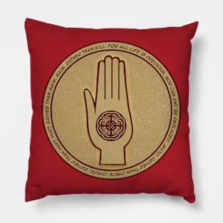 The Hand of Caine (distressed) Pillow