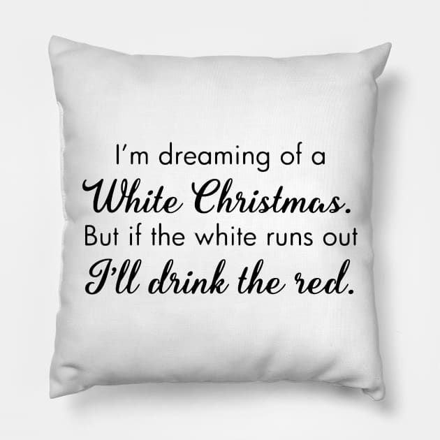 White Christmas Pillow by Abiarsa