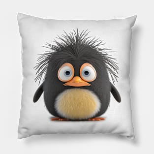 Penguin Cute Adorable Humorous Illustration Pillow
