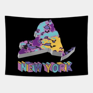 New York State Abstract Art Tapestry