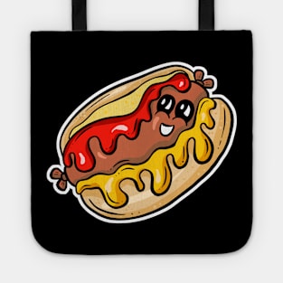 Cute Hotdog Cartoon Character - Bob Tote