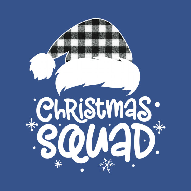 Disover Christmas Squad Buffalo Plaid Santa Hat Family Matching Pajama - Christmas Squad - T-Shirt