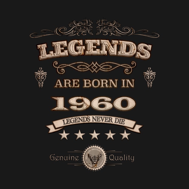 Legends Are Born In 1960 Retro Style by Tpixx