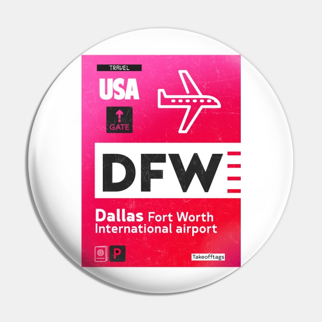 DFW airport code RED Pin by Woohoo