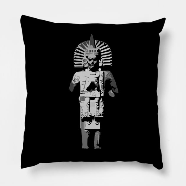 Aztec God Of Death Pillow by UsuallyUnusual