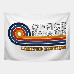 Funny Retro Vintage Sunset Office Manager Design  Gift Ideas Humor Tapestry