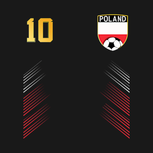 Poland Soccer Fans Jersey Polish Flag Football Lovers T-Shirt