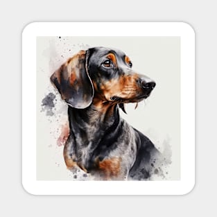 Dachshund Watercolour Style Painting Magnet