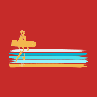 Bellyboard Prone Paipo Retro Surfing Surfer Dude T-Shirt